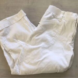 Lee Relaxed Fit Mid Rise Cuffed Capris White Size 12M